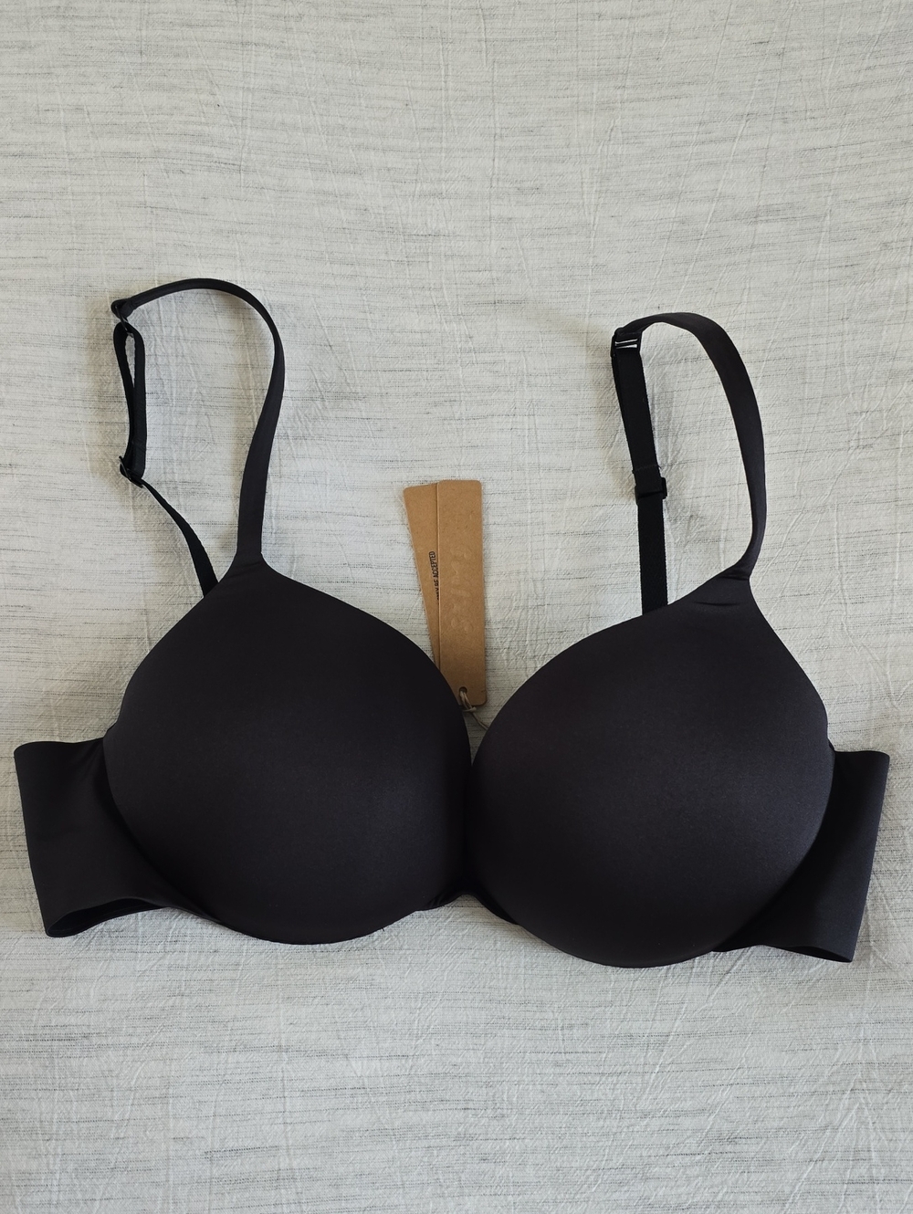 SKIMS Ultimate Push Up Plunge Bra Size:34C Onyx